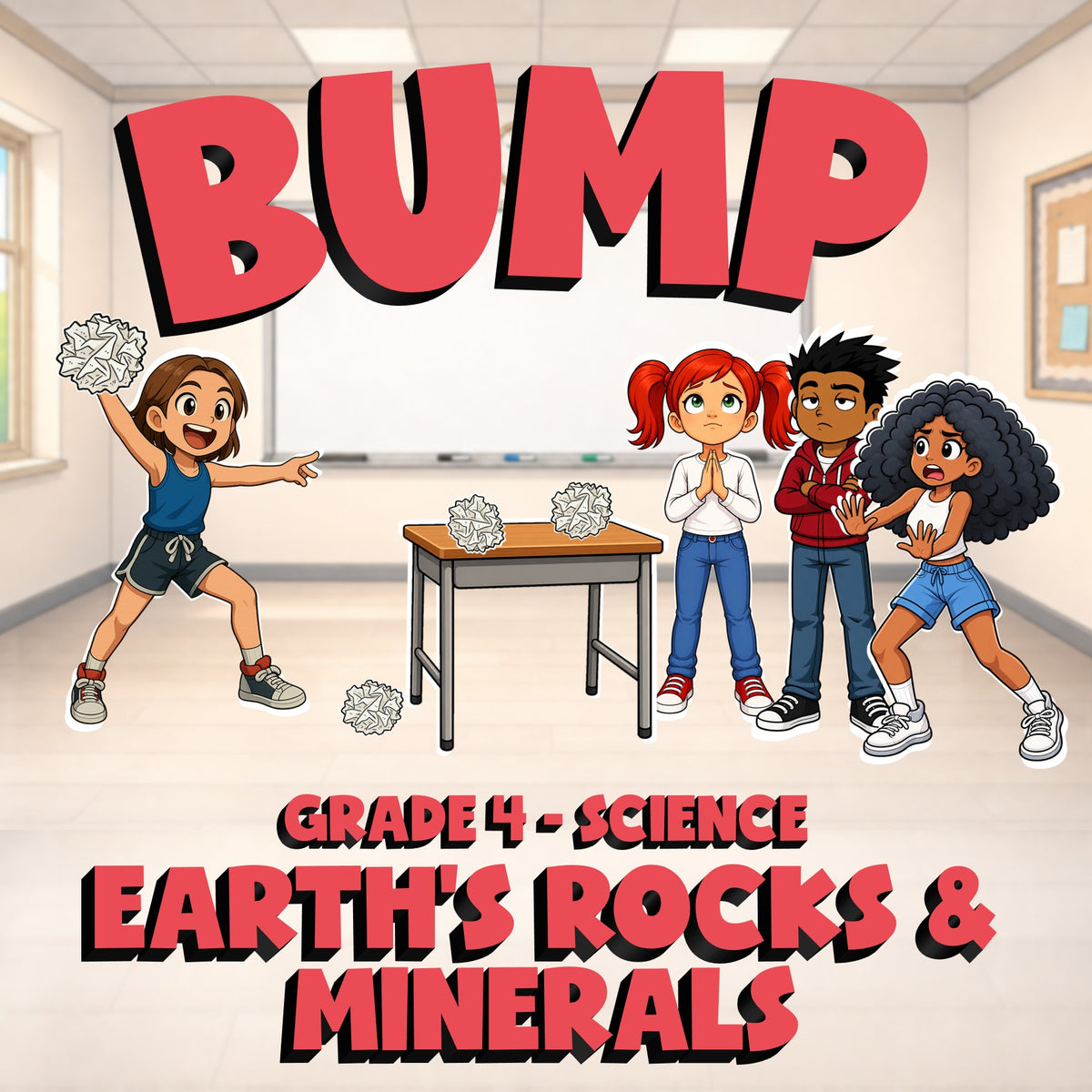 Earth’s Rocks & Minerals BUMP Science Game - No Prep Grade 4 Review Activity