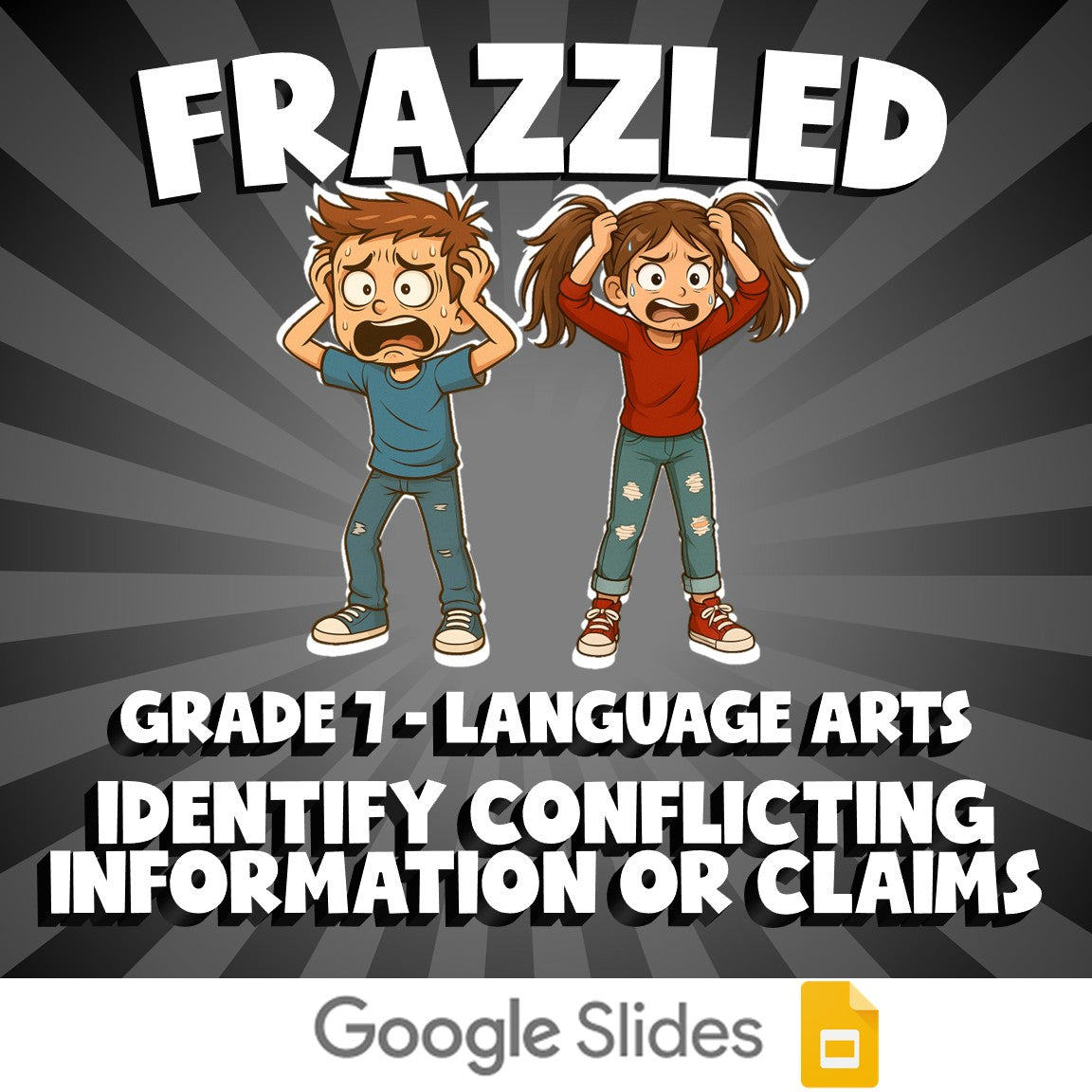 Identify Conflicting Information or Claims FRAZZLED ELA Game - No Prep Grade 7