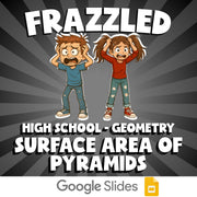 Surface Area of Pyramids FRAZZLED Math Game - No Prep Geometry Review Activity