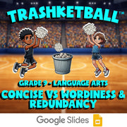 Concise vs Wordiness & Redundancy TRASHKETBALL ELA Game - No Prep Grade 9 Review