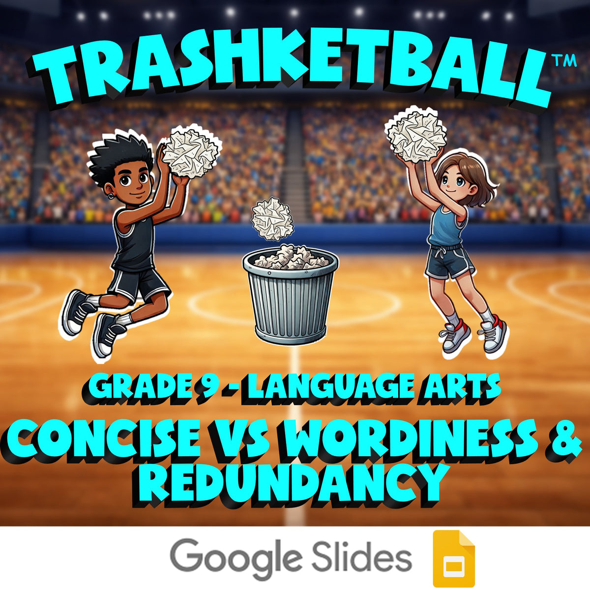 Concise vs Wordiness & Redundancy TRASHKETBALL ELA Game - No Prep Grade 9 Review