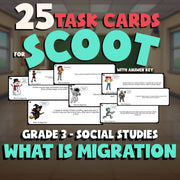 What Is Migration SCOOT TASK CARDS Socials Game - No Prep Grade 3 Review
