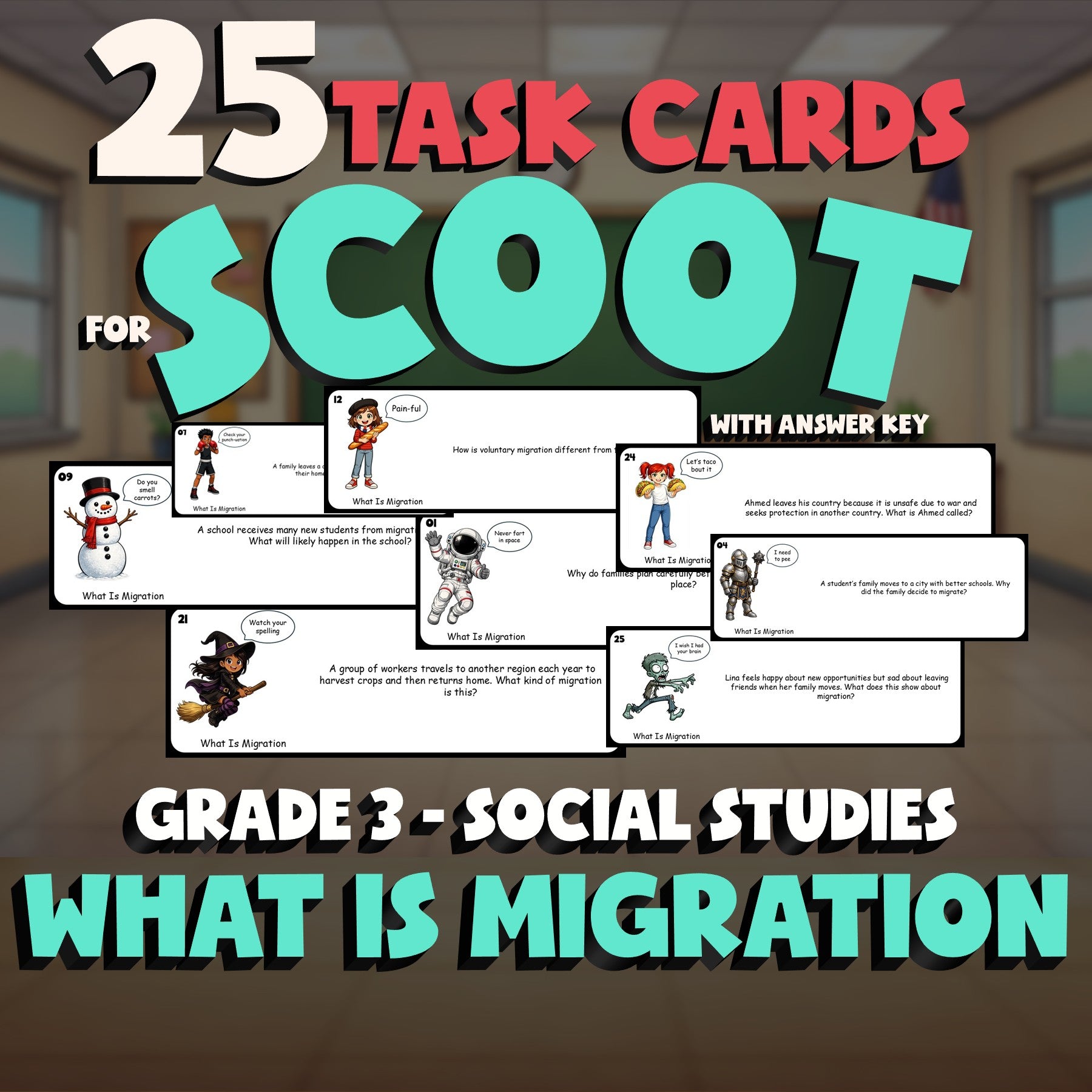 What Is Migration SCOOT TASK CARDS Socials Game - No Prep Grade 3 Review