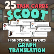 Graph Translation SCOOT TASK CARDS Science Game - No Prep Physics Review