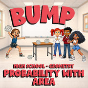 Probability with Area BUMP Math Game - No Prep Geometry Review Activity
