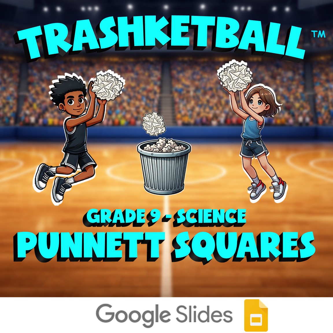 Punnett Squares TRASHKETBALL Science Game - No Prep Grade 9 Review Activity