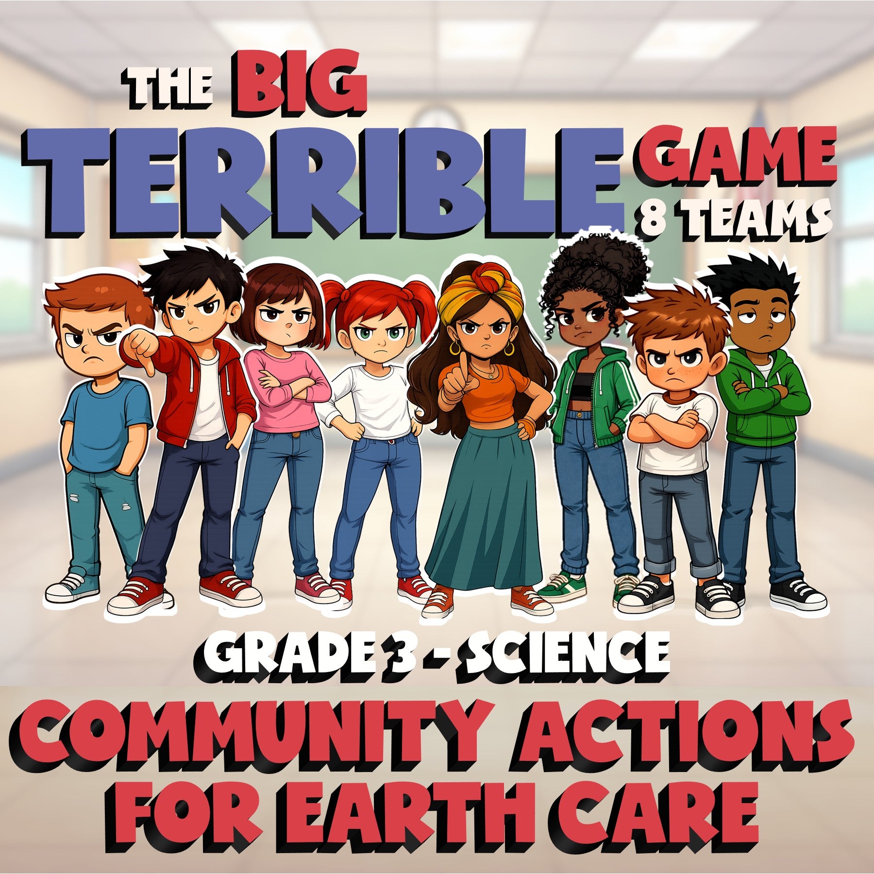 Community Actions for Earth Care BIG TERRIBLE GAME - Grade 3 Science Review