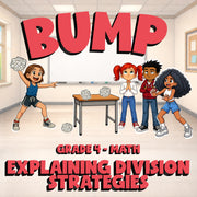 Explaining Division Strategies BUMP Math Game - No Prep Grade 4 Review Activity