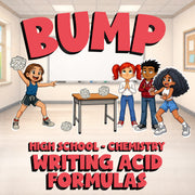 Writing Acid Formulas BUMP Science Game - No Prep Chemistry Review Activity