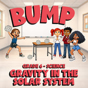 Gravity in the Solar System BUMP Science Game - No Prep Grade 6 Review Activity