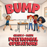 Polynomial Operations BUMP Math Game - No Prep Grade 8 Review Activity