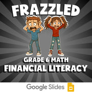 Financial Literacy FRAZZLED Math Game - No Prep Grade 6 Review Activity