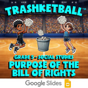 Purpose of the Bill of Rights TRASHKETBALL Socials Game - No Prep Grade 5 Review