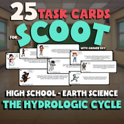 The Hydrologic Cycle SCOOT TASK CARDS Game - No Prep Earth Science Review