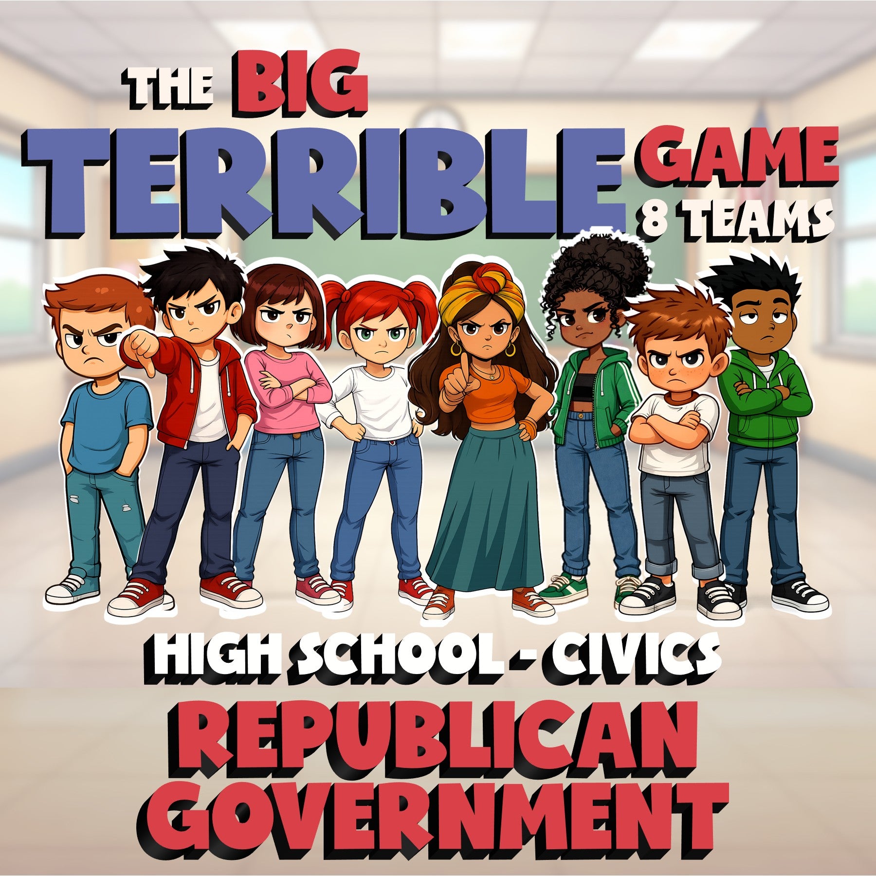 Republican Government BIG TERRIBLE GAME - No Prep Civics Review Activity