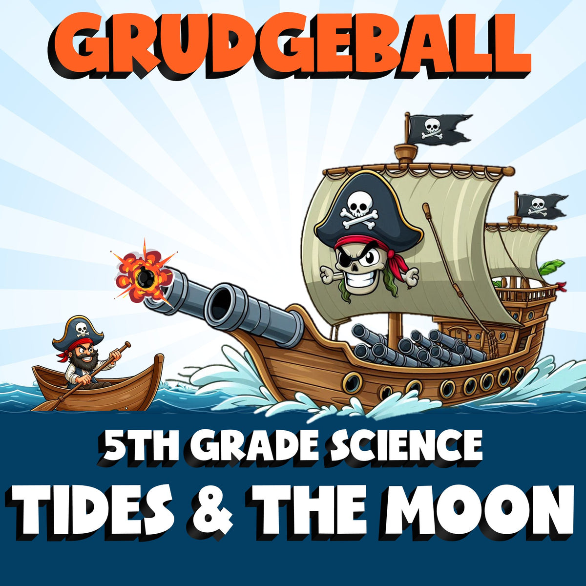 Tides & the Moon GRUDGEBALL Science Game - No Prep Grade 5 Review Activity