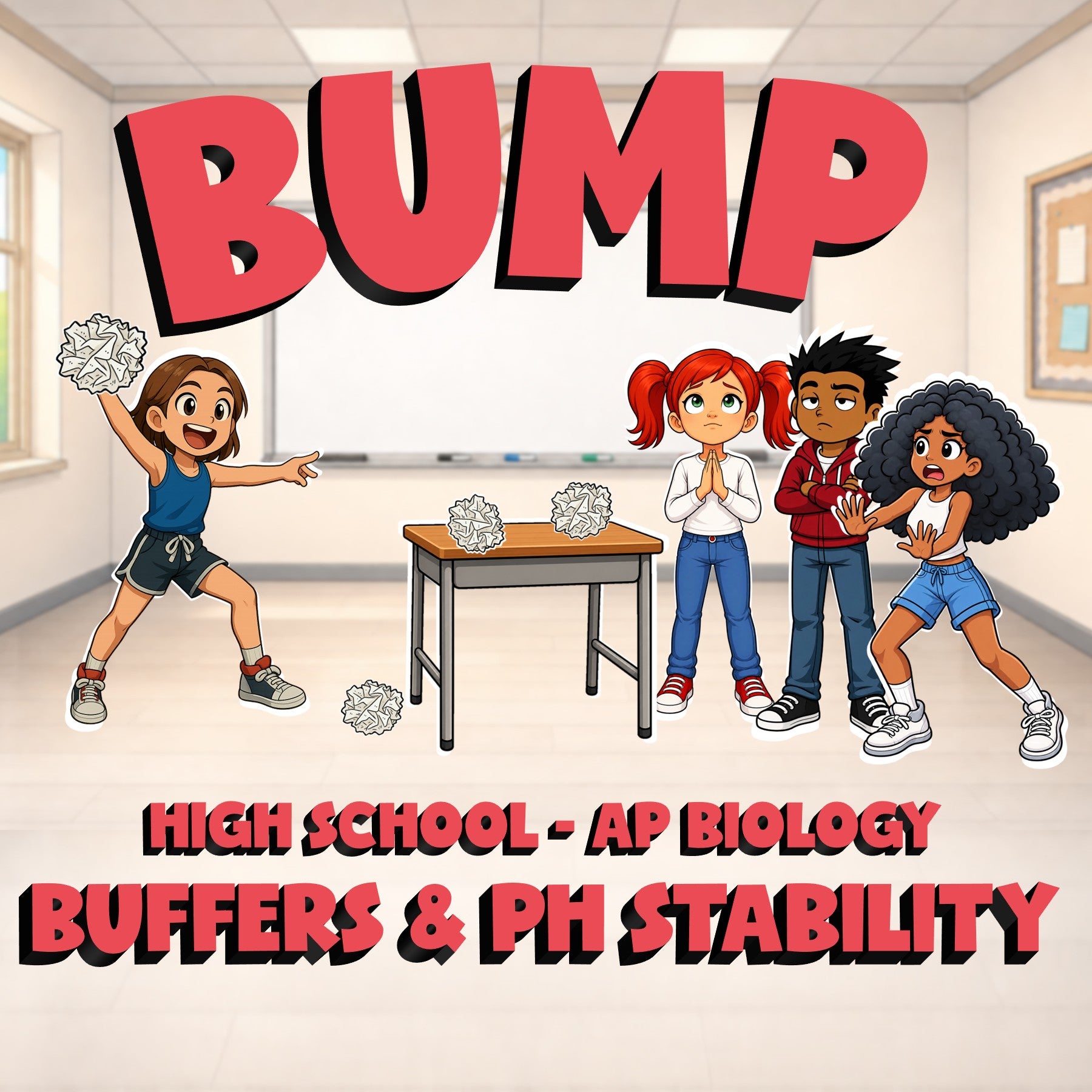 Buffers & pH Stability BUMP Science Game - No Prep AP Biology Review Activity