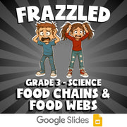 Food Chains & Food Webs FRAZZLED Science Game - No Prep Grade 3 Review Activity