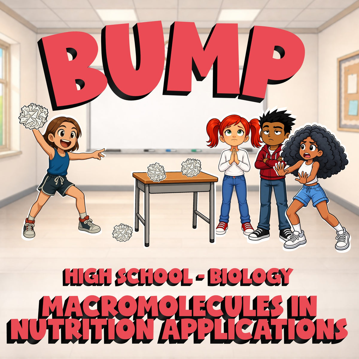 Macromolecules in Nutrition Applications BUMP Science Game - No Prep Biology