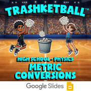 Metric Conversions TRASHKETBALL Science Game - No Prep Physics Review Activity