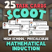 Mathematical Induction SCOOT TASK CARDS Math Game - No Prep PreCalculus Review