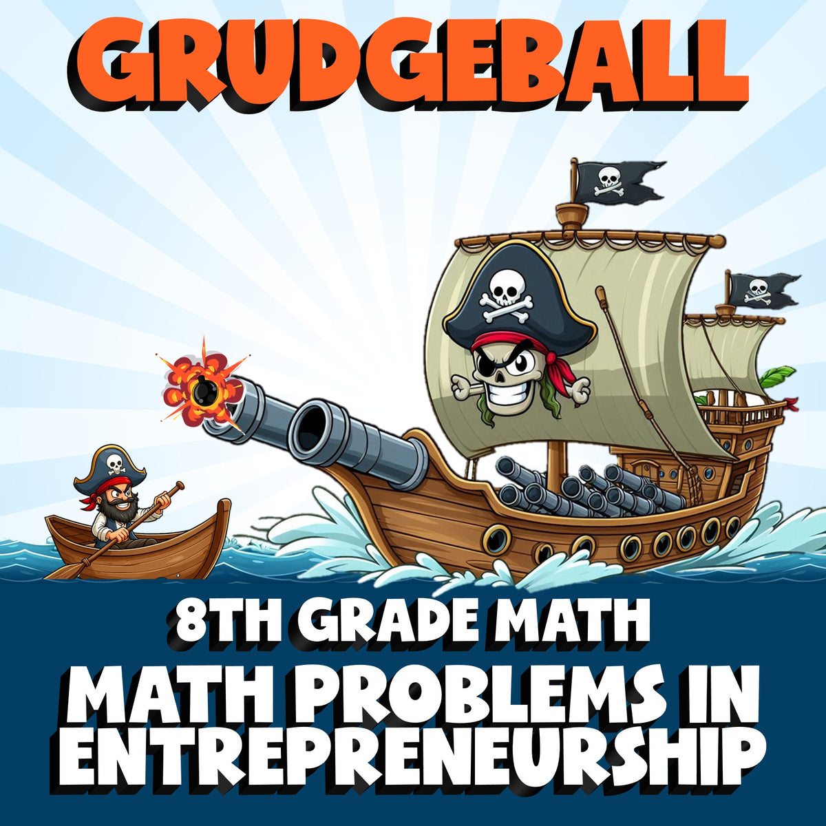 Math Problems in Entrepreneurship GRUDGEBALL Math Game - No Prep Grade 8 Review