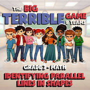 Identifying Parallel Lines in Shapes BIG TERRIBLE GAME - Grade 3 Math Review