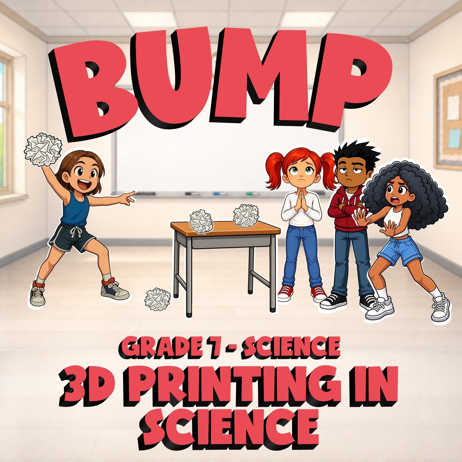 3D Printing in Science BUMP Science Game - No Prep Grade 7 Review Activity