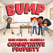 Commutative Property BUMP Math Game - No Prep Algebra 1 Review Activity