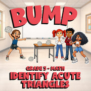 Identify Acute Triangles BUMP Math Game - No Prep Grade 5 Review Activity