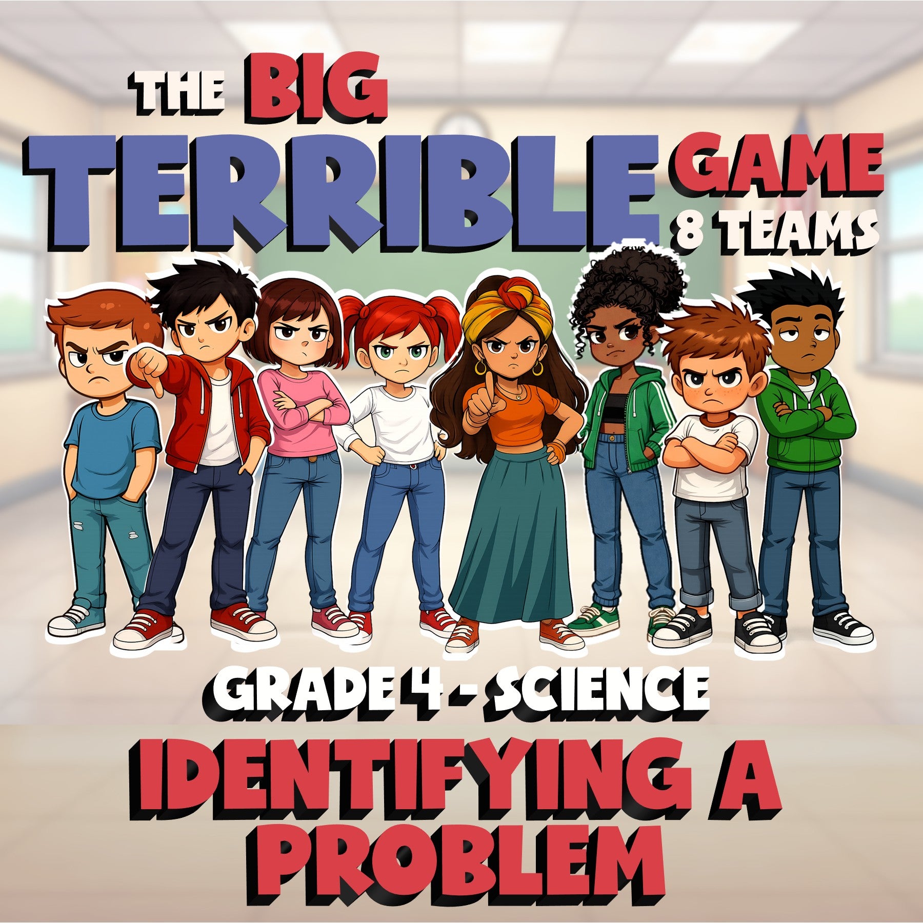Identifying a Problem BIG TERRIBLE GAME - No Prep Grade 4 Science Review