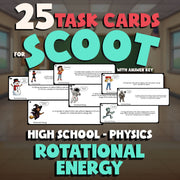 Rotational Energy SCOOT TASK CARDS Science Game - No Prep Physics Review