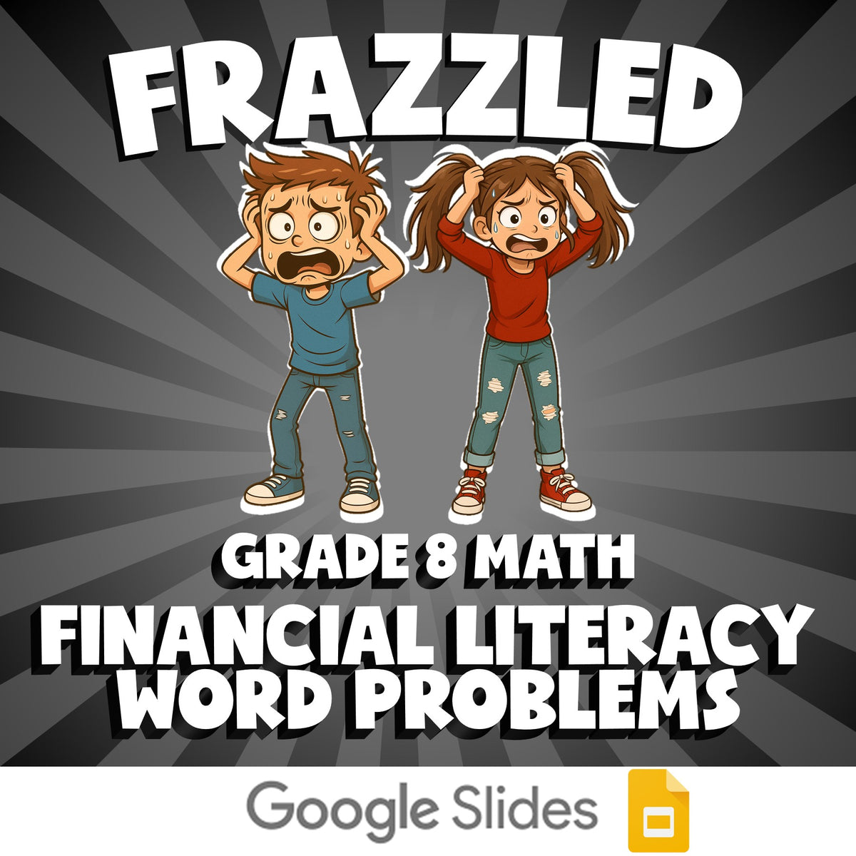 Financial Literacy Word Problems FRAZZLED Math Game - No Prep Grade 8 Review