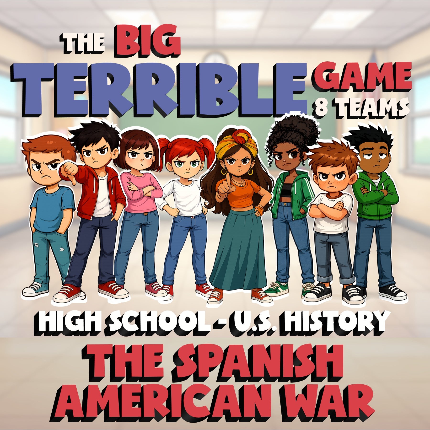 The Spanish American War BIG TERRIBLE GAME - No Prep U.S. History Review