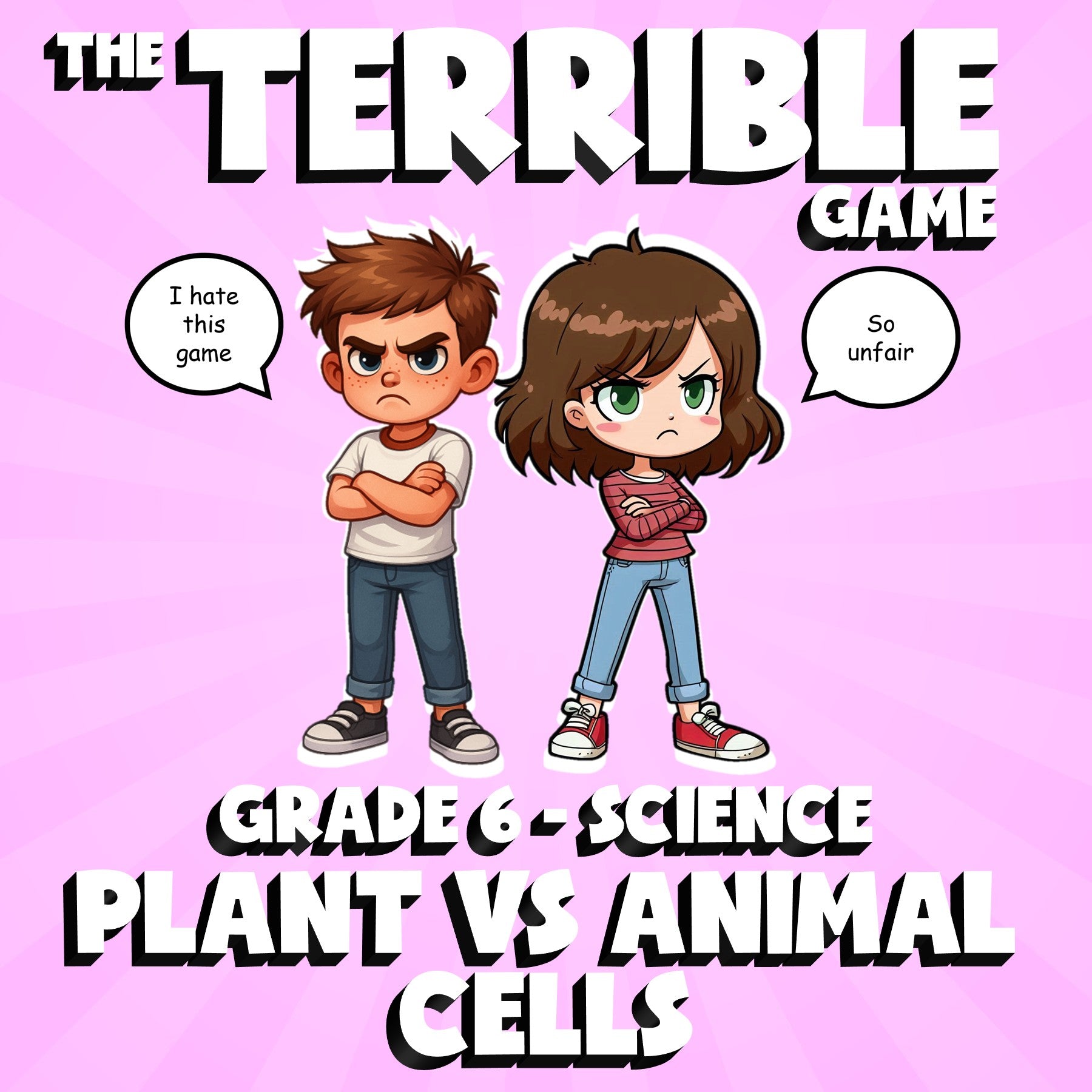 Plant vs Animal Cells THE TERRIBLE GAME - No Prep Grade 6 Science Review