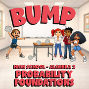 Probability Foundations BUMP Math Game - No Prep Algebra 2 Review Activity