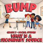 What Is a Secondary Source BUMP Socials Game - No Prep Grade 3 Review Activity
