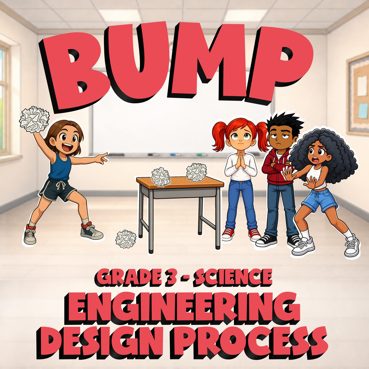 Engineering Design Process BUMP Science Game - No Prep Grade 3 Review Activity