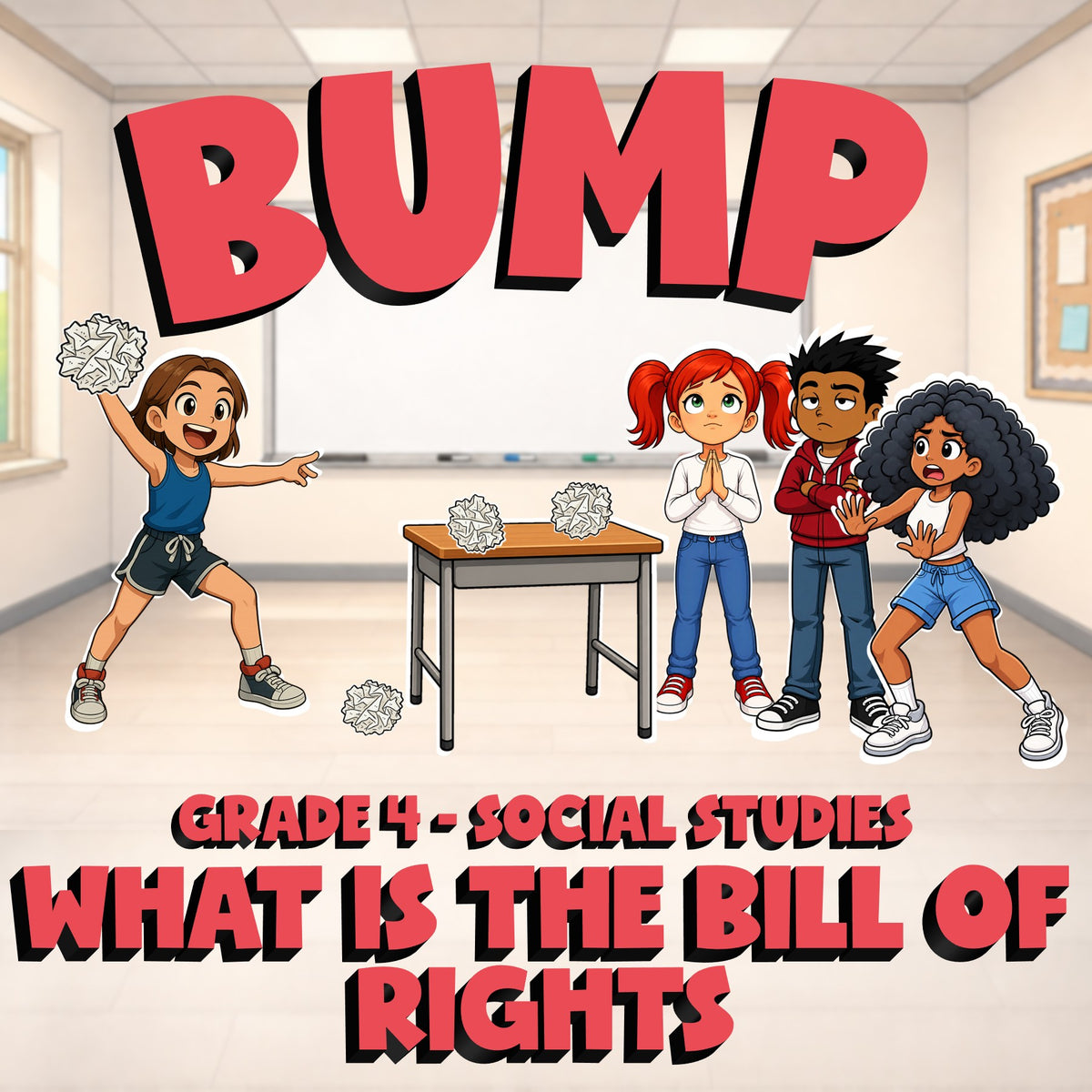 What Is the Bill of Rights BUMP Socials Game - No Prep Grade 4 Review Activity