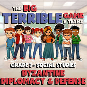 Byzantine Diplomacy & Defense BIG TERRIBLE GAME - No Prep Grade 7 Socials Review