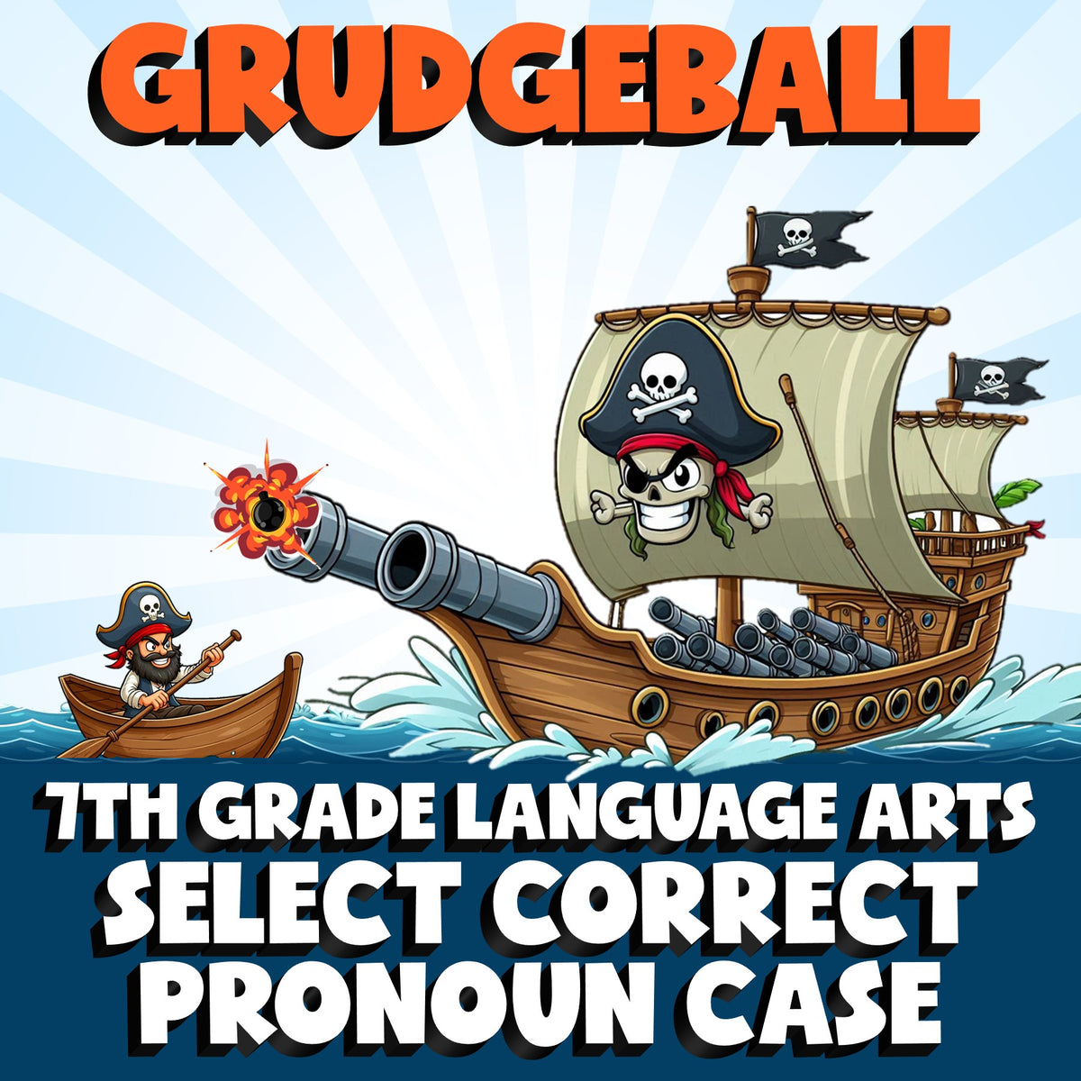 Select Correct Pronoun Case GRUDGEBALL ELA Game - No Prep Grade 7 Review