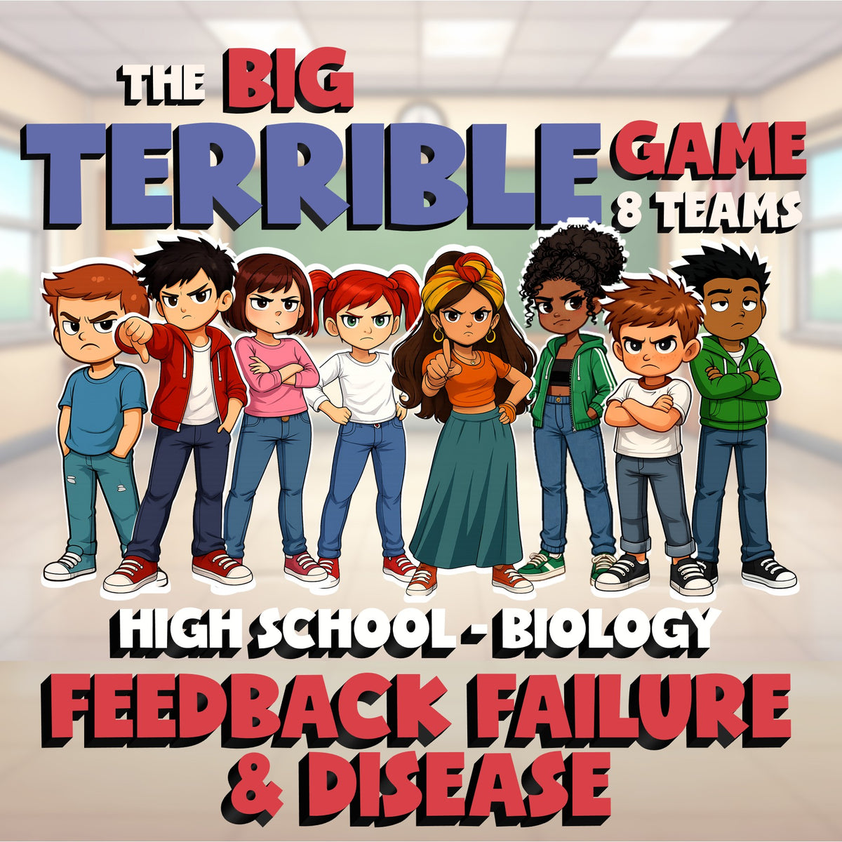 Feedback Failure & Disease BIG TERRIBLE GAME - No Prep Biology Science Review