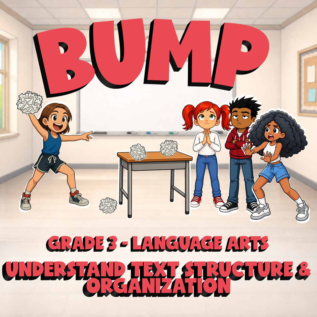 Understand Text Structure & Organization BUMP ELA Game - No Prep Grade 3 Review