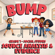 Source Analysis & Evidence BUMP Socials Game - No Prep Grade 7 Review Activity