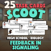 Feedback in Signaling SCOOT TASK CARDS Science Game - No Prep Biology Review