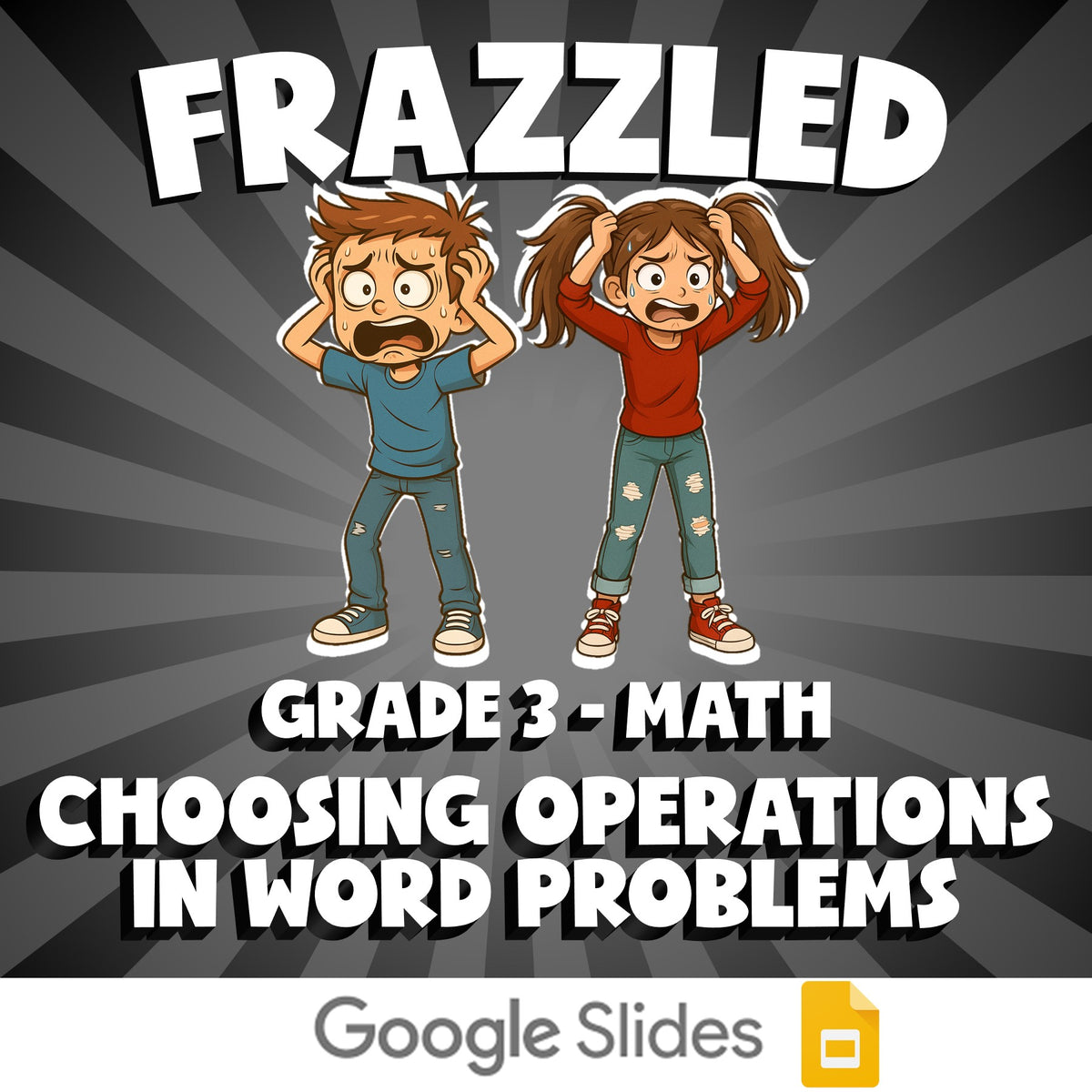 Choosing Operations in Word Problems FRAZZLED Math Game - No Prep Grade 3 Review