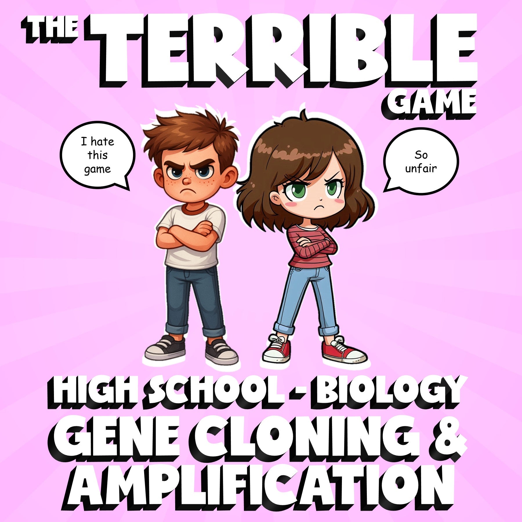 Gene Cloning & Amplification THE TERRIBLE GAME - No Prep Biology Science Review