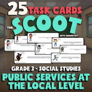 Public Services at the Local Level SCOOT TASK CARDS Socials Game - Grade 3