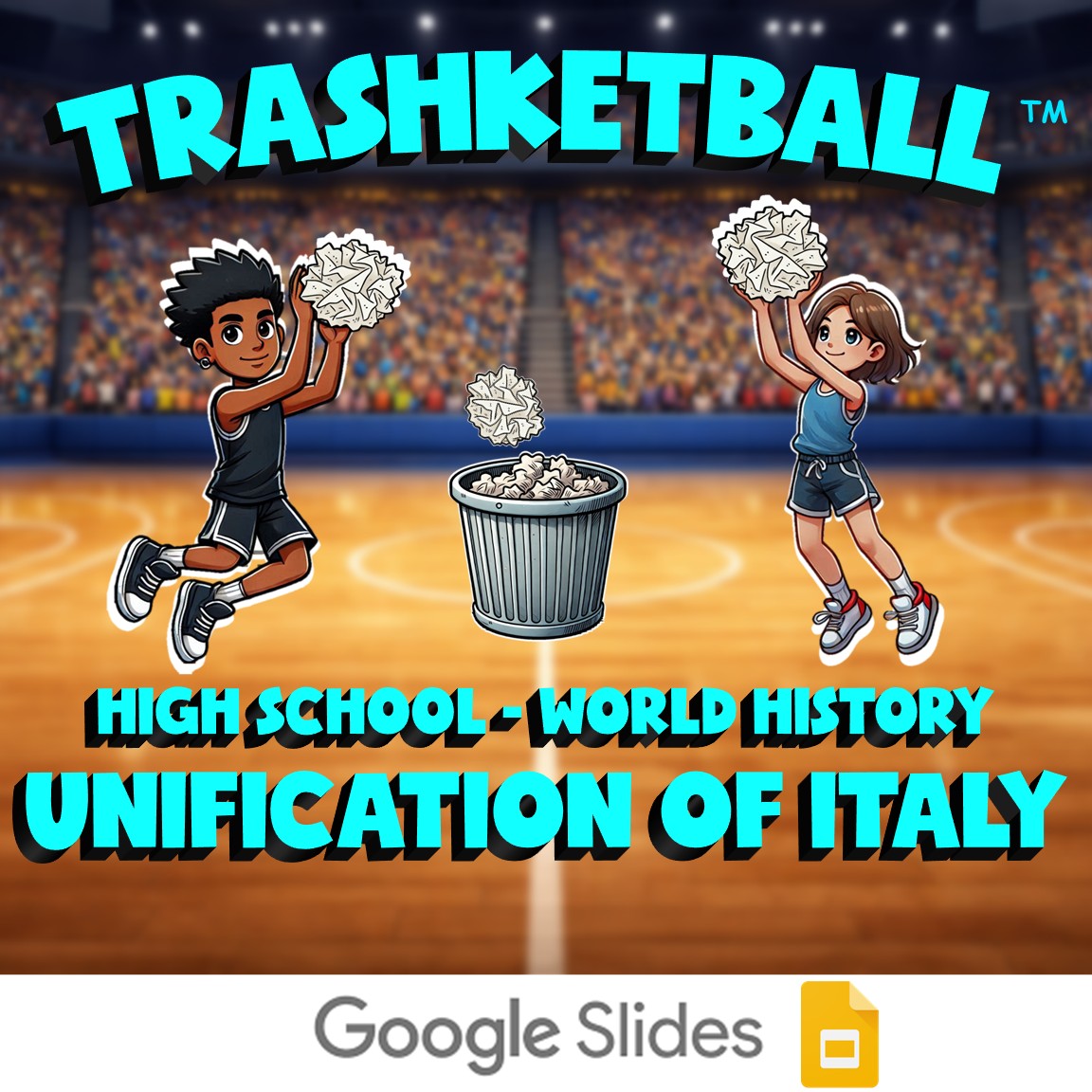 Unification of Italy TRASHKETBALL Game - No Prep World History Review Activity