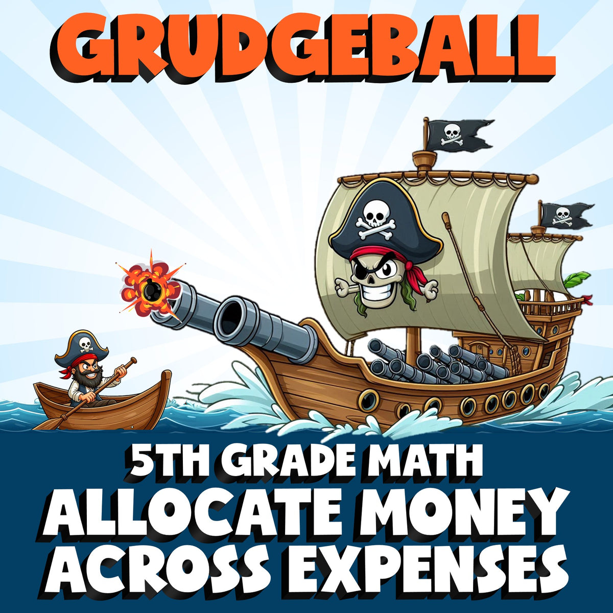 Allocate Money Across Expenses GRUDGEBALL Math Game - No Prep Grade 5 Review